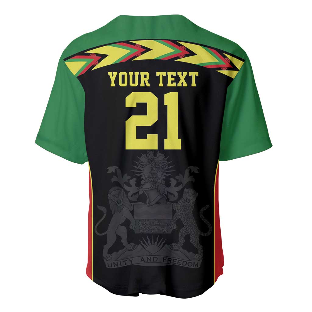 Custom Cricket Africa Malawi Baseball Jersey Malawi Chevron Pattern - African Pride