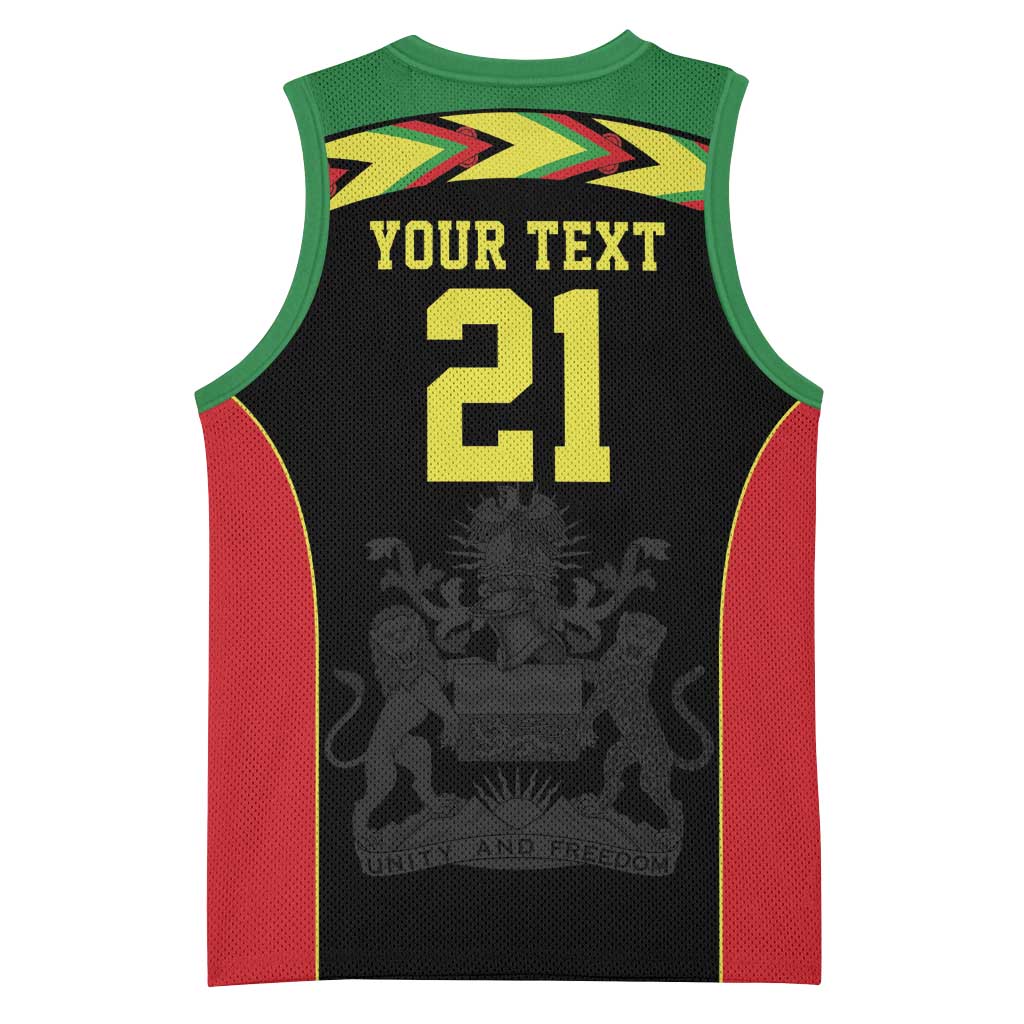 Custom Cricket Africa Malawi Basketball Jersey Malawi Chevron Pattern LT9