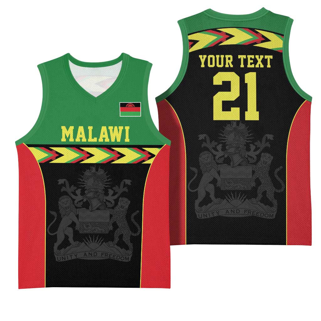 Custom Cricket Africa Malawi Basketball Jersey Malawi Chevron Pattern LT9