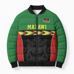 Custom Cricket Africa Malawi Bomber Puffer Jacket Malawi Chevron Pattern