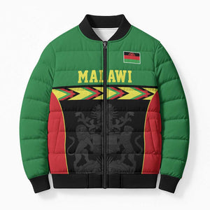 Custom Cricket Africa Malawi Bomber Puffer Jacket Malawi Chevron Pattern