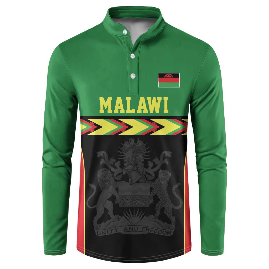 Custom Cricket Africa Malawi Button Sweatshirt Malawi Chevron Pattern