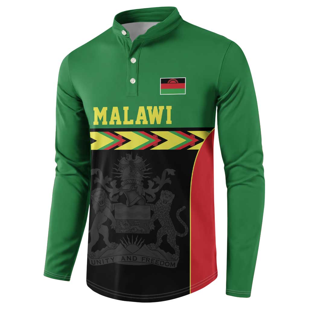 Custom Cricket Africa Malawi Button Sweatshirt Malawi Chevron Pattern