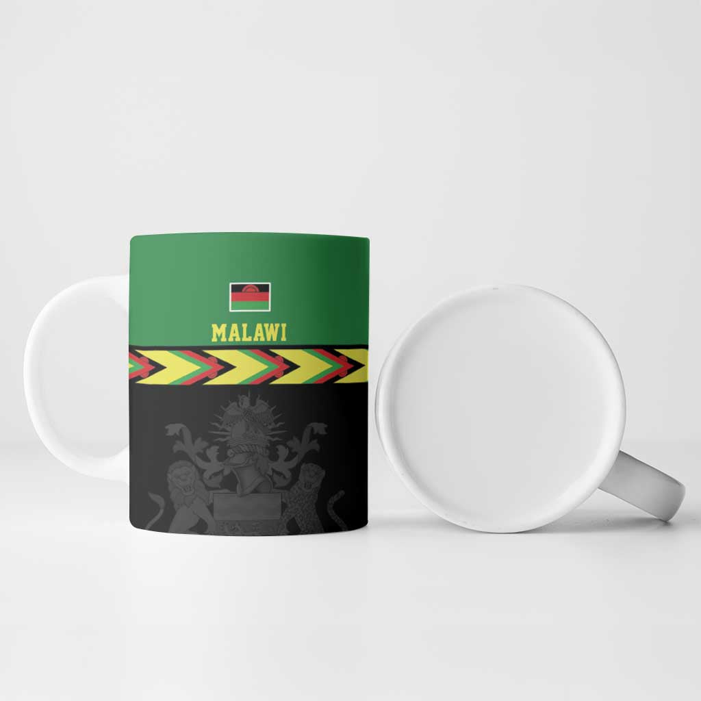 Custom Cricket Africa Malawi Ceramic Mug Malawi Chevron Pattern