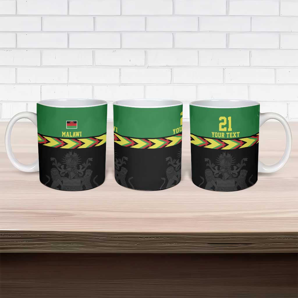 Custom Cricket Africa Malawi Ceramic Mug Malawi Chevron Pattern