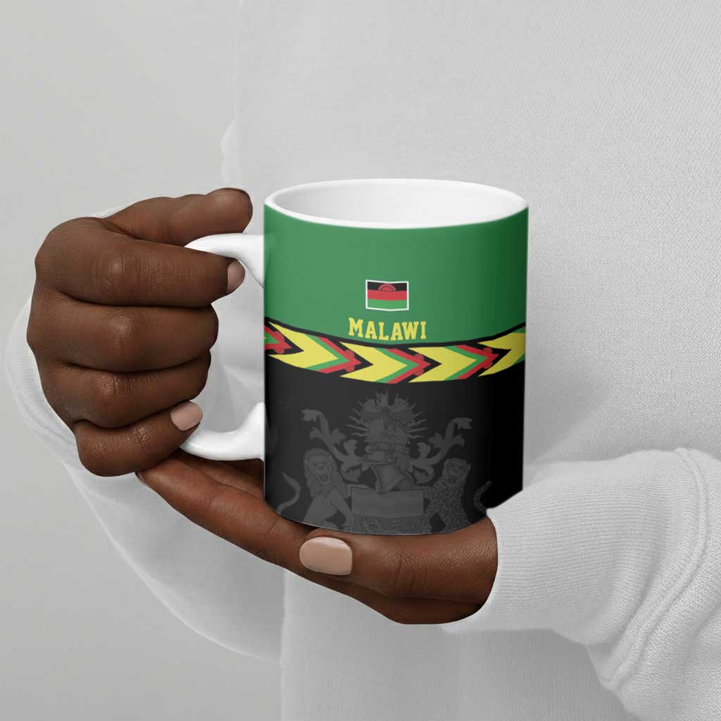 Custom Cricket Africa Malawi Ceramic Mug Malawi Chevron Pattern