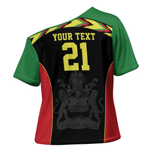 Custom Cricket Africa Malawi Cross Shoulder Shirt Malawi Chevron Pattern