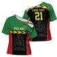 Custom Cricket Africa Malawi Cross Shoulder Shirt Malawi Chevron Pattern