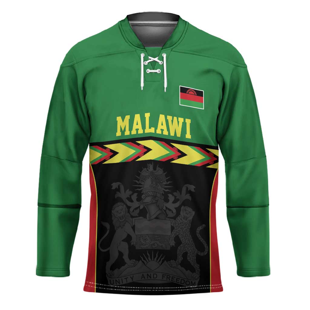 Custom Cricket Africa Malawi Hockey Jersey Malawi Chevron Pattern