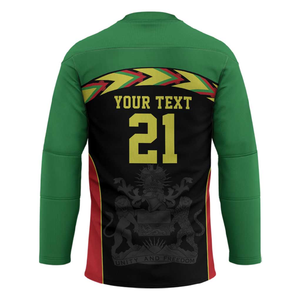 Custom Cricket Africa Malawi Hockey Jersey Malawi Chevron Pattern