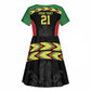 Custom Cricket Africa Malawi Kid Short Sleeve Dress Malawi Chevron Pattern - African Pride