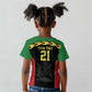 Custom Cricket Africa Malawi Kid T shirt Malawi Chevron Pattern - African Pride