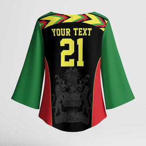 Custom Cricket Africa Malawi Kimono Sleeve Blouse Malawi Chevron Pattern