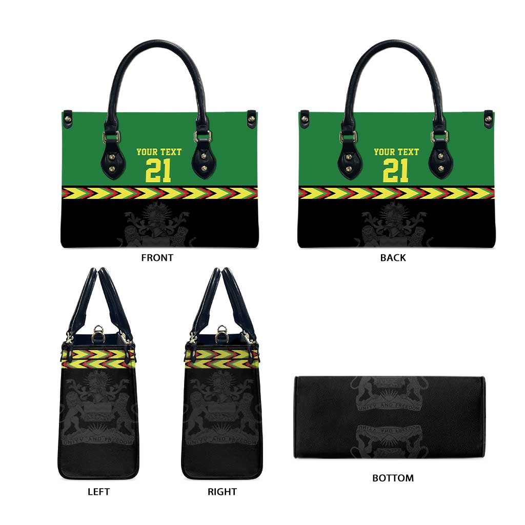 Custom Cricket Africa Malawi Leather Bag Malawi Chevron Pattern