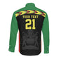 Custom Cricket Africa Malawi Long Sleeve Button Shirt Malawi Chevron Pattern - African Pride