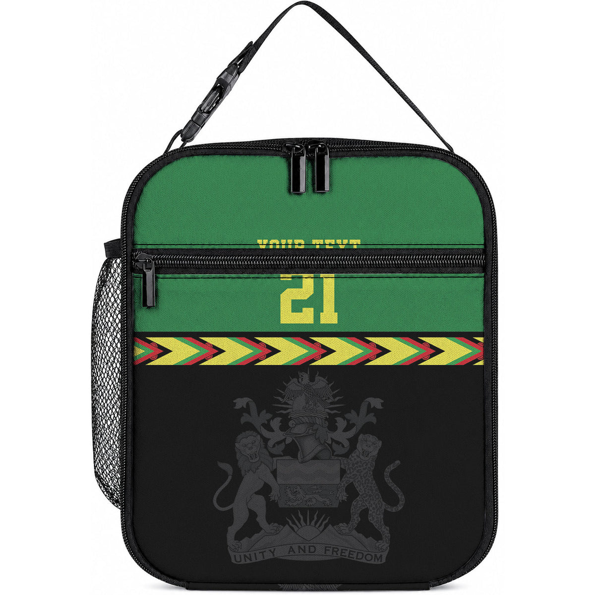 Custom Cricket Africa Malawi Lunch Bag Malawi Chevron Pattern