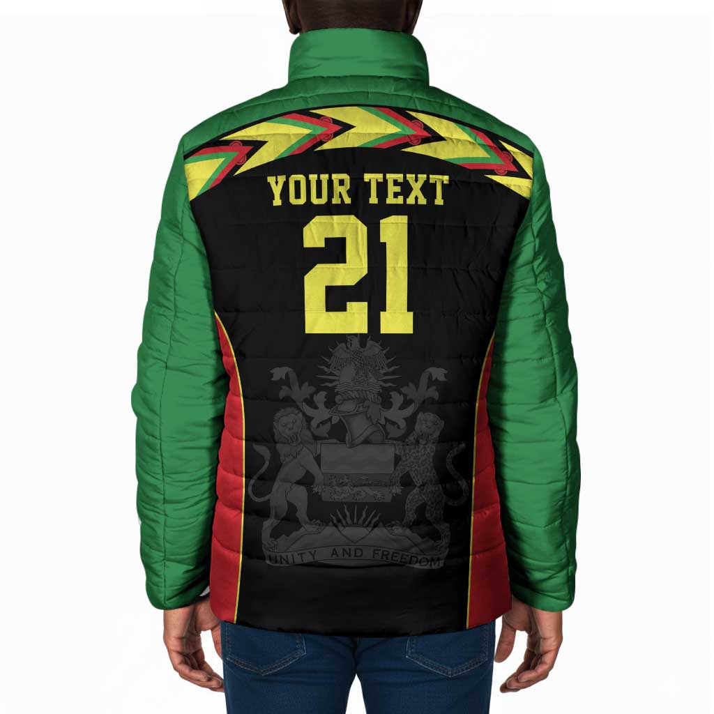 Custom Cricket Africa Malawi Padded Jacket Malawi Chevron Pattern