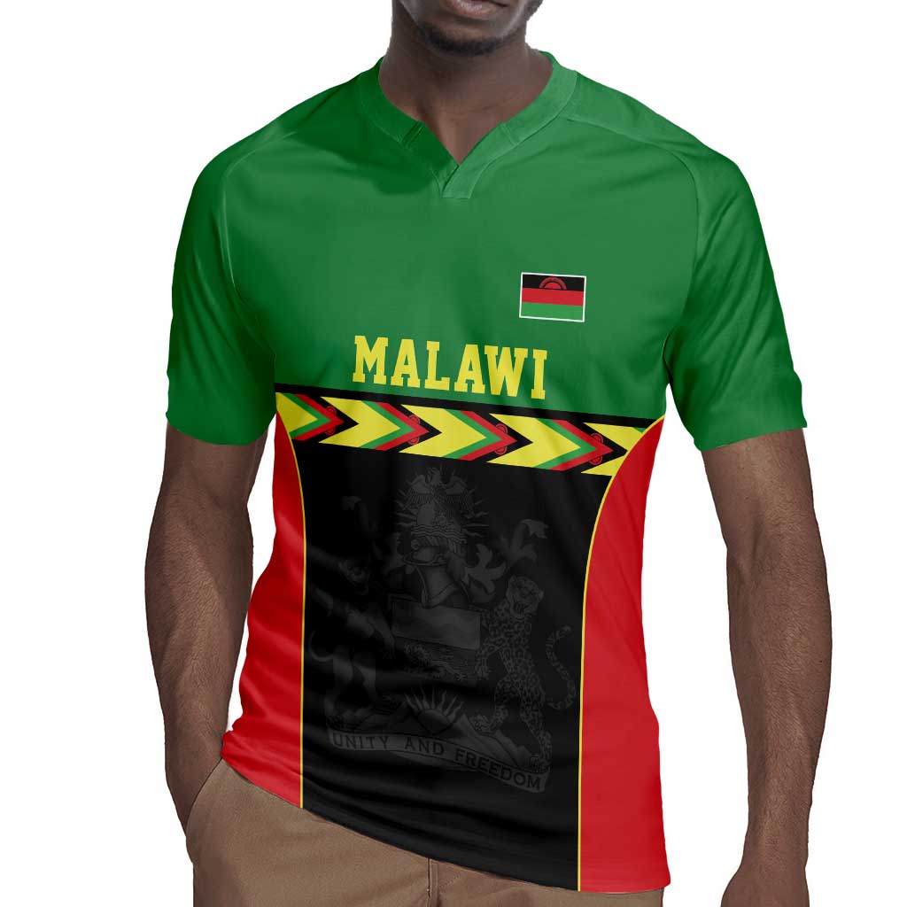 Custom Cricket Africa Malawi Rugby Jersey Malawi Chevron Pattern - African Pride