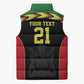 Custom Cricket Africa Malawi Sleeveless Puffer Jacket Malawi Chevron Pattern