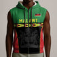 Custom Cricket Africa Malawi Sleeveless Zip Hoodie Malawi Chevron Pattern - African Pride