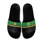 Custom Cricket Africa Malawi Slide Sandals Malawi Chevron Pattern