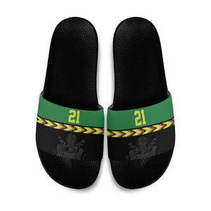 Custom Cricket Africa Malawi Slide Sandals Malawi Chevron Pattern
