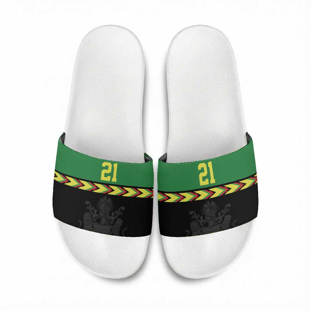 Custom Cricket Africa Malawi Slide Sandals Malawi Chevron Pattern