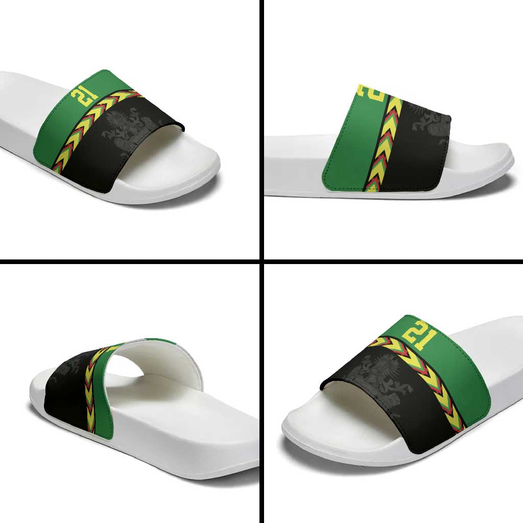 Custom Cricket Africa Malawi Slide Sandals Malawi Chevron Pattern