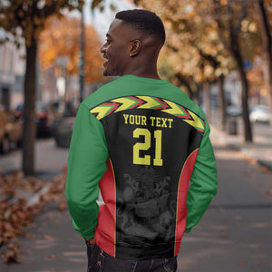 Custom Cricket Africa Malawi Sweatshirt Malawi Chevron Pattern - African Pride
