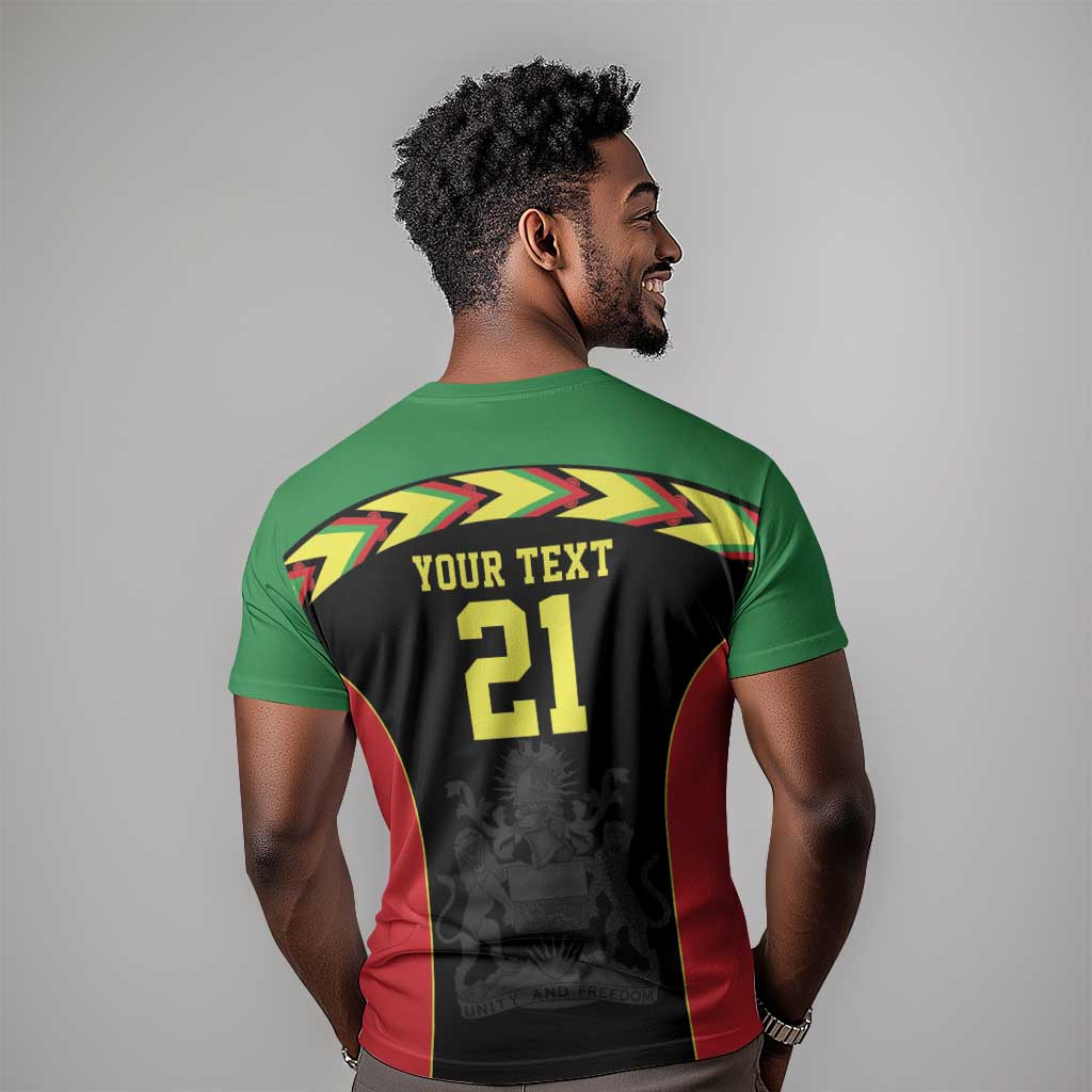 Custom Cricket Africa Malawi T shirt Malawi Chevron Pattern - African Pride