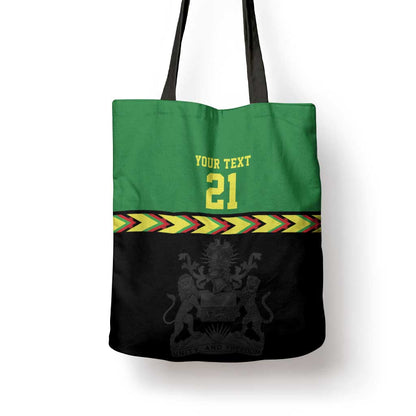 Custom Cricket Africa Malawi Tote Bag Malawi Chevron Pattern