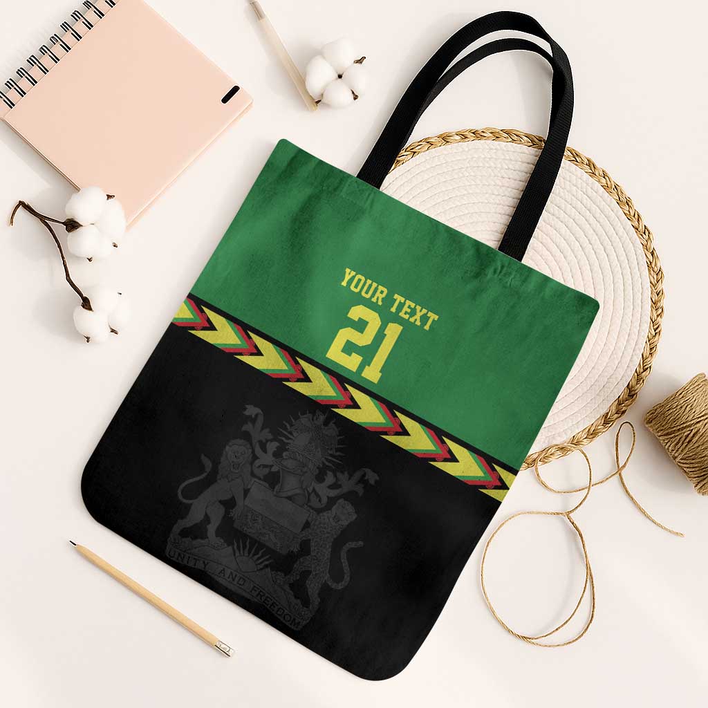 Custom Cricket Africa Malawi Tote Bag Malawi Chevron Pattern