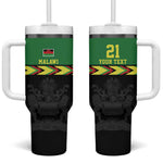 Custom Cricket Africa Malawi Tumbler With Handle Malawi Chevron Pattern - African Pride