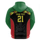 Custom Cricket Africa Malawi Zip Hoodie Malawi Chevron Pattern - African Pride