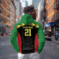 Custom Cricket Africa Malawi Zip Hoodie Malawi Chevron Pattern - African Pride
