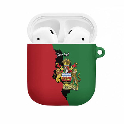 Personalized  Malawi Flag Map AirPods Case Simple Malawi Emblem Coat of Arms