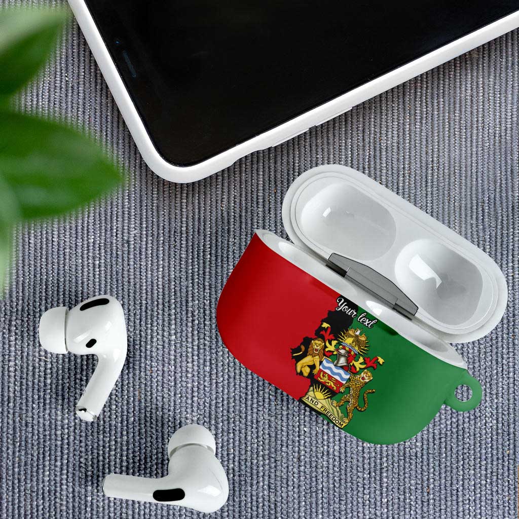 Personalized  Malawi Flag Map AirPods Case Simple Malawi Emblem Coat of Arms