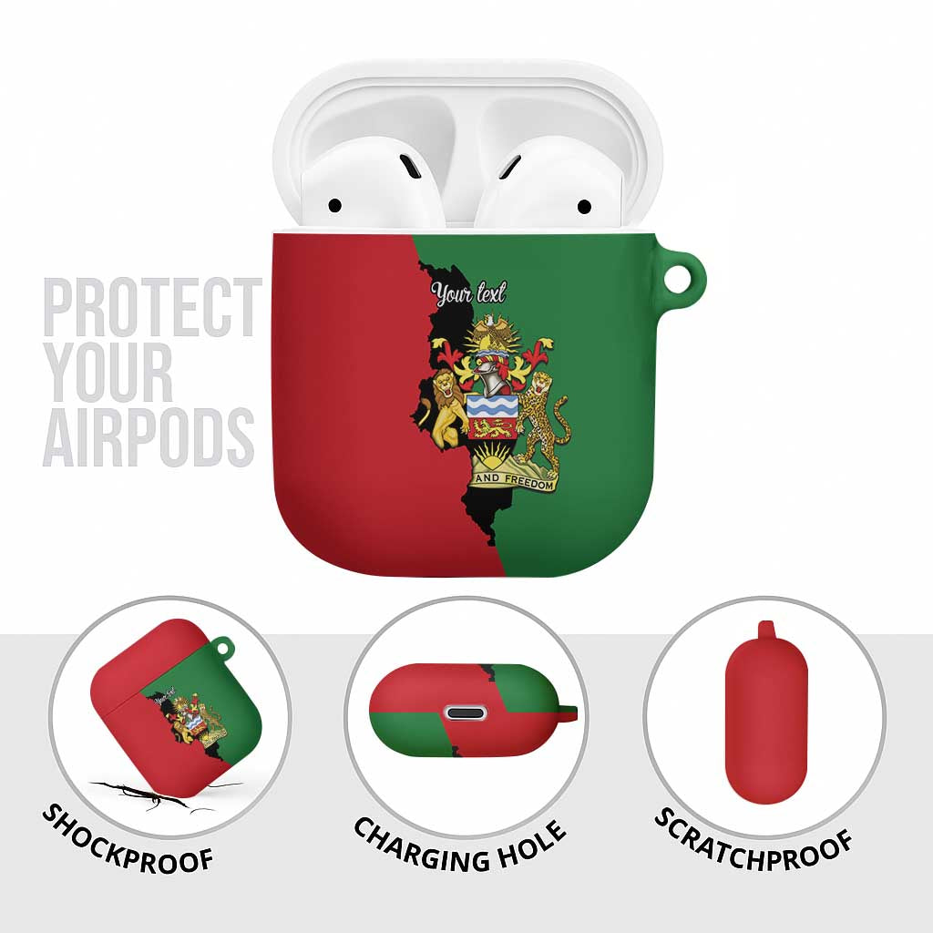 Personalized  Malawi Flag Map AirPods Case Simple Malawi Emblem Coat of Arms