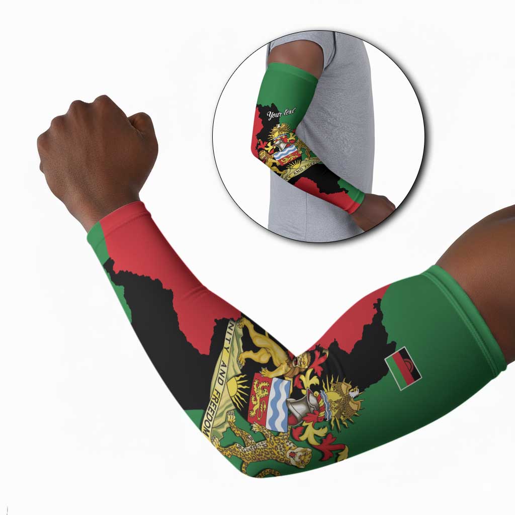 Personalized  Malawi Flag Map Arm Sleeves Simple Malawi Emblem Coat of Arms