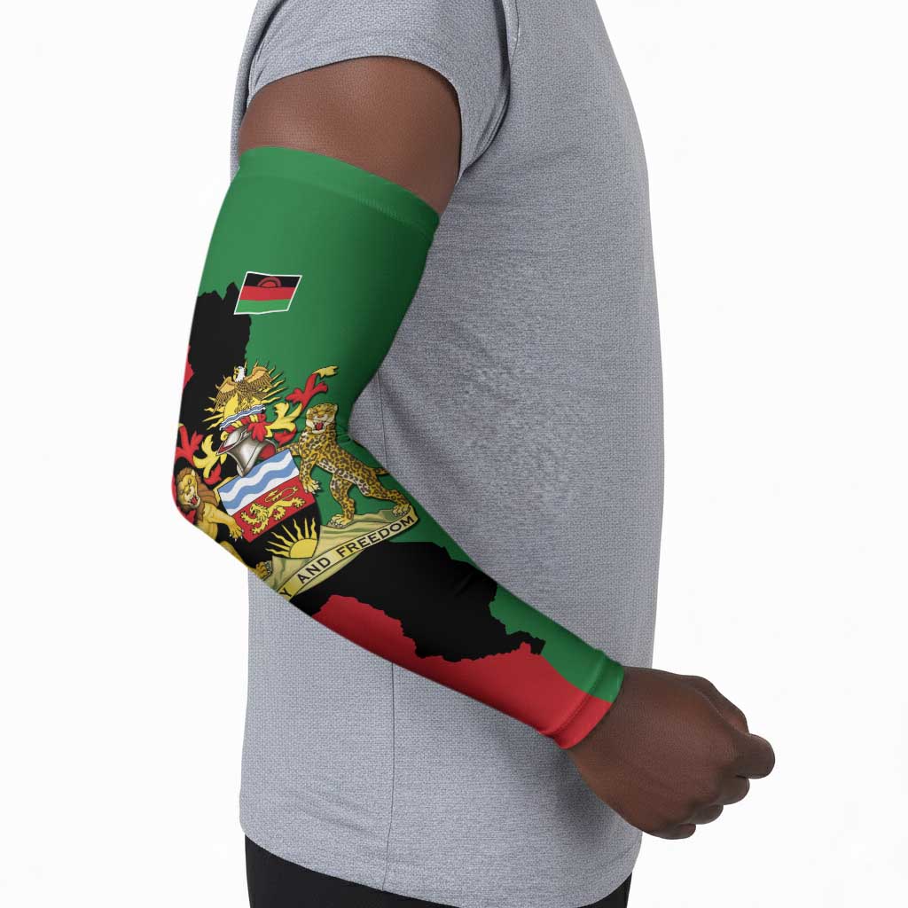 Personalized  Malawi Flag Map Arm Sleeves Simple Malawi Emblem Coat of Arms