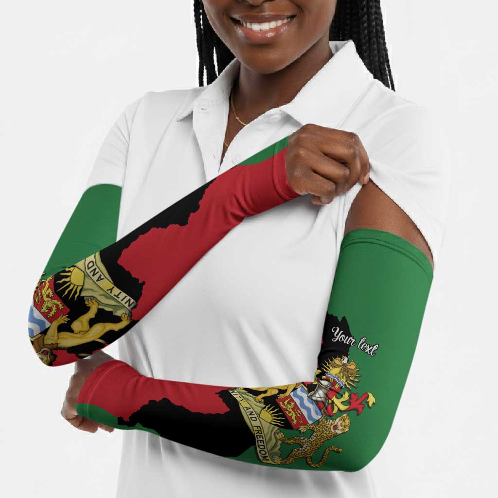 Personalized  Malawi Flag Map Arm Sleeves Simple Malawi Emblem Coat of Arms