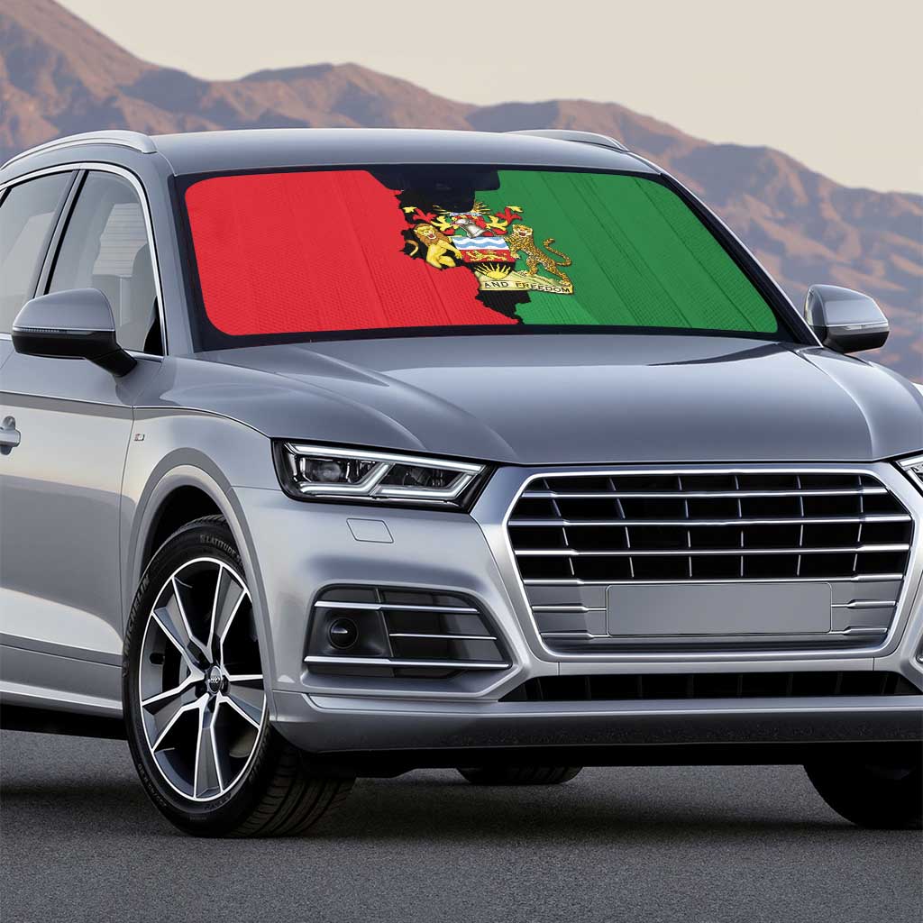 Personalized  Malawi Flag Map Auto Sun Shade Simple Malawi Emblem Coat of Arms