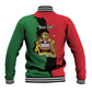 Malawi Flag Map Baseball Jacket Simple Malawi Emblem Coat of Arms - African Pride