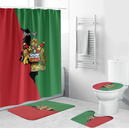 Personalized  Malawi Flag Map Bathroom Set Simple Malawi Emblem Coat of Arms