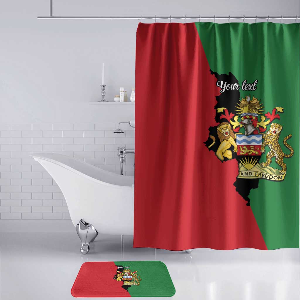 Personalized  Malawi Flag Map Bathroom Set Simple Malawi Emblem Coat of Arms