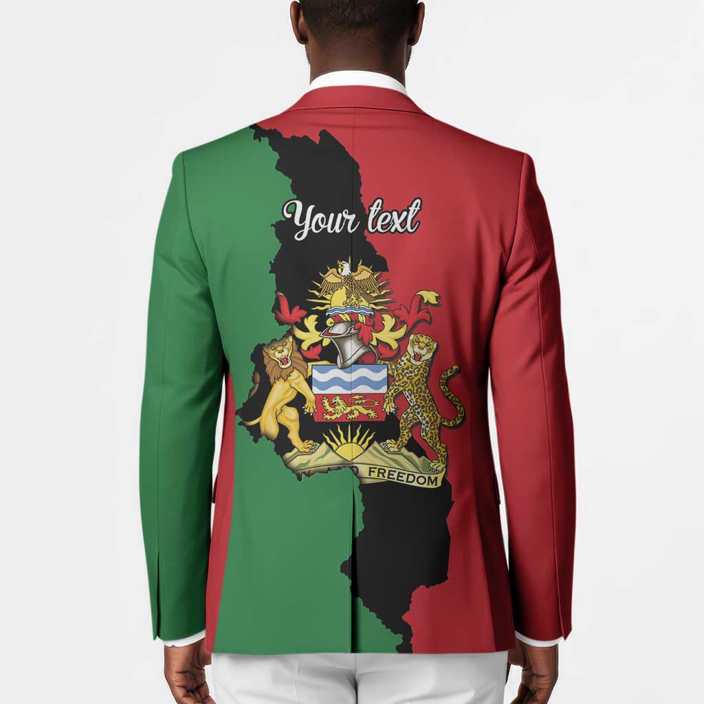 Personalized  Malawi Flag Map Blazer Simple Malawi Emblem Coat of Arms