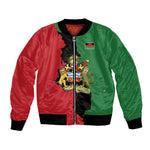 Malawi Flag Map Bomber Jacket Simple Malawi Emblem Coat of Arms - African Pride