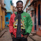 Malawi Flag Map Bomber Jacket Simple Malawi Emblem Coat of Arms - African Pride
