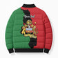 Personalized  Malawi Flag Map Bomber Puffer Jacket Simple Malawi Emblem Coat of Arms