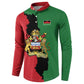 Malawi Flag Map Button Sweatshirt Simple Malawi Emblem Coat of Arms